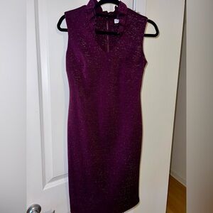 Calvin Klein Sparkling Plum Ruffle Jacket